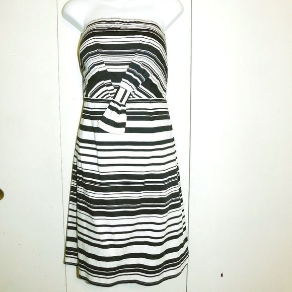 Calvin Klein Dresses & Skirts - CK Striped Bow Strapless Dress